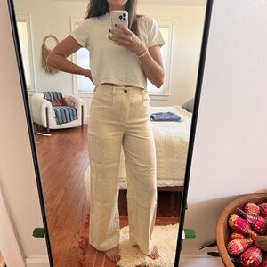 Full length linen pants.